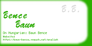 bence baun business card